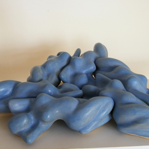 Reliëf blauw