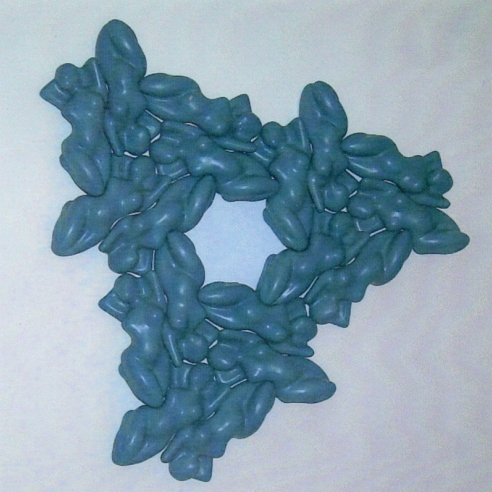 Reliëf blauw